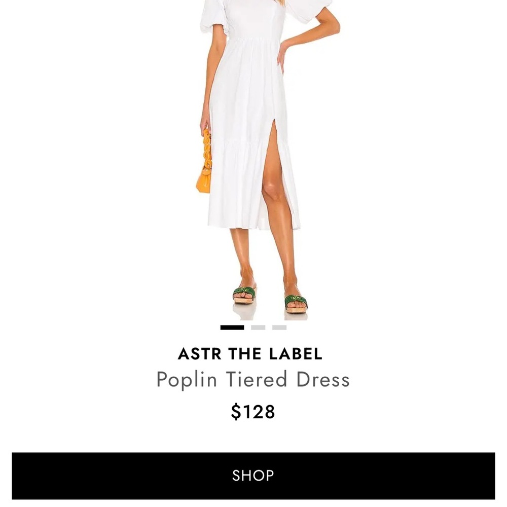ASTR original $128 now $50 White poplin Dress